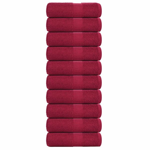 Кърпи за гости FROGN 10 бр. бордо 30x50 см 360 г/м²