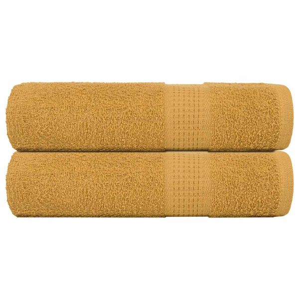 Кърпи за душ FROGN 2 бр. Златисти 70x140 см 360 г/м²
