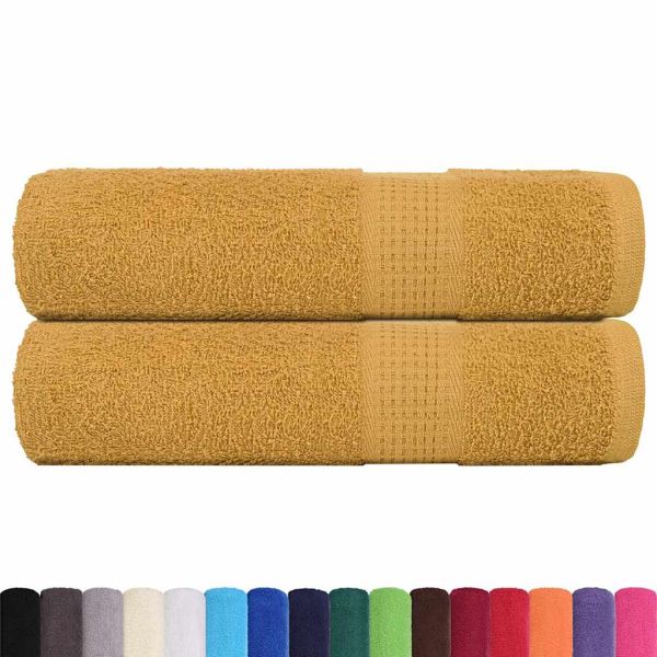 Кърпи за душ FROGN 2 бр. Златисти 70x140 см 360 г/м²