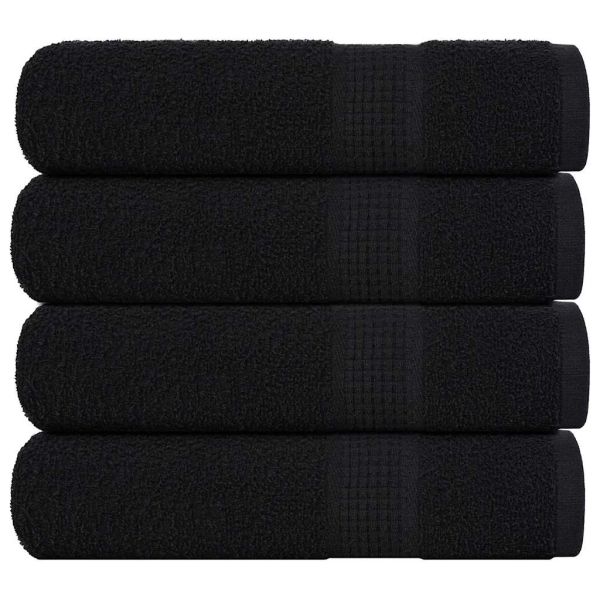 Кърпи за ръце FROGN 4 бр. Черни 50x100 см 360 г/м²