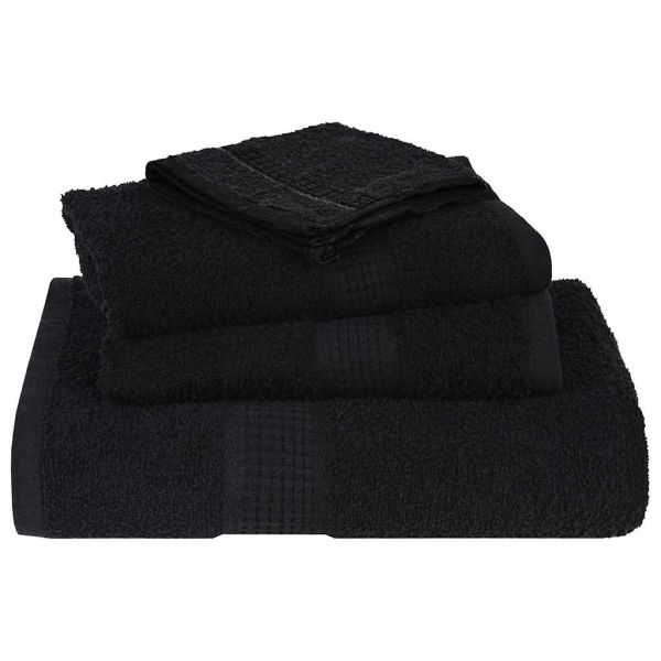 Кърпи за гости FROGN 2 бр. Черни 30x50 см 360 г/м²