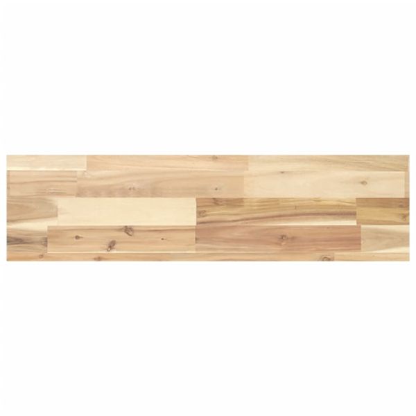 Плаващи рафтове, 3 бр., 100x20x4 см, необработена масивна дървесина, акация