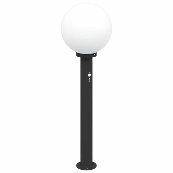 Осветителна колона със сензор 80 см, черна, IP44