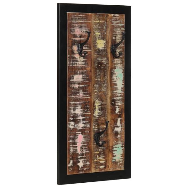 Закачалка за палта, многоцветна, 40x2x80 см, масивна регенерирана дървесина