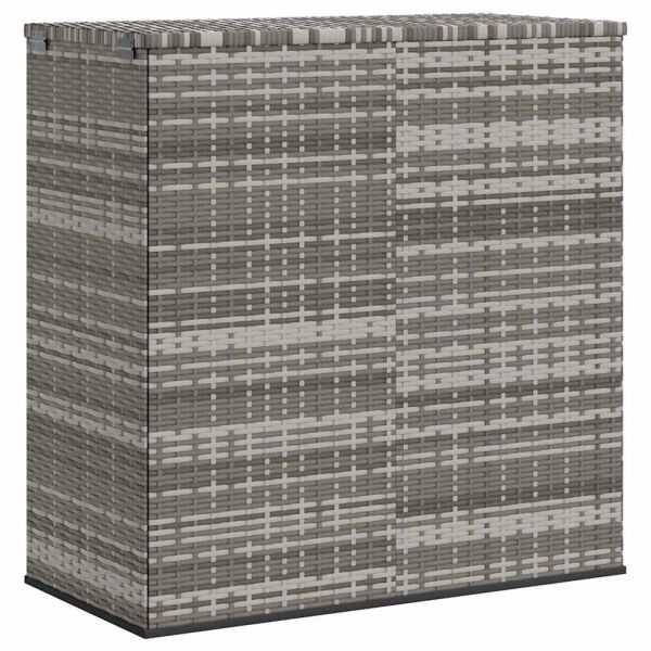 Кутия за градински възглавници PE ратан 100x49x103,5 см сива