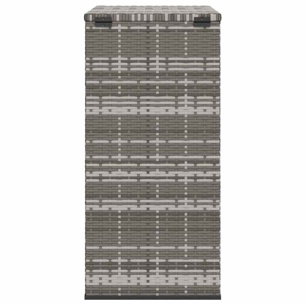 Кутия за градински възглавници PE ратан 100x49x103,5 см сива