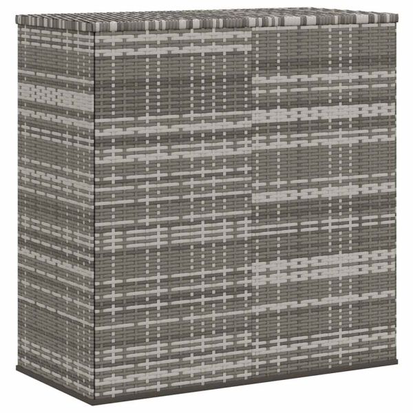 Кутия за градински възглавници PE ратан 100x49x103,5 см сива