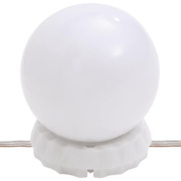 Тоалетка с LED, сива, 95x50x133,5 см, борово дърво масив
