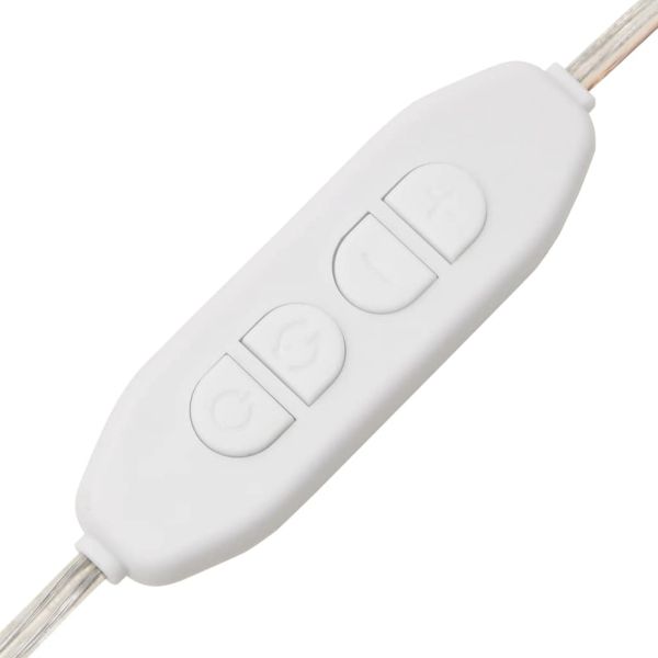 Тоалетка с LED, сива, 95x50x133,5 см, борово дърво масив