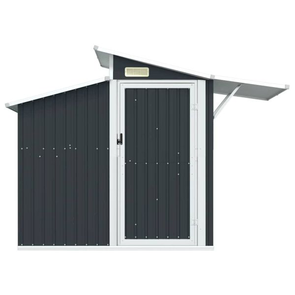 Градинска барака антрацит 270x130x208,5 см поцинкована стомана