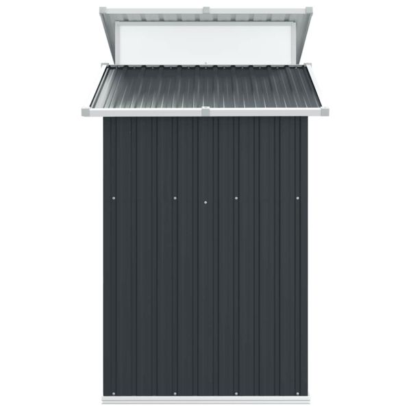 Градинска барака антрацит 270x130x208,5 см поцинкована стомана