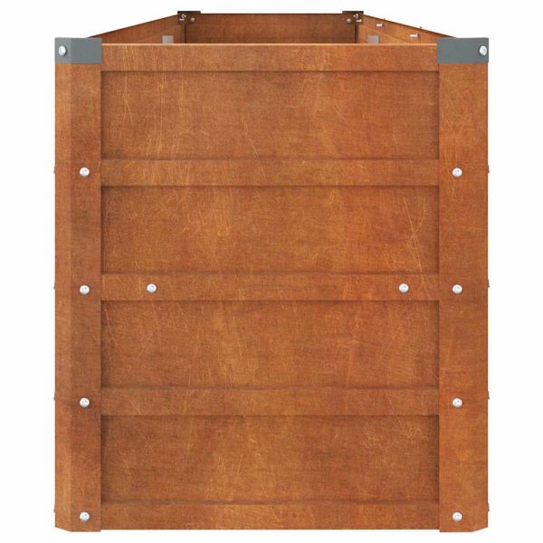 Градинска повдигната леха ръждив 240x40x45 см кортенова стомана