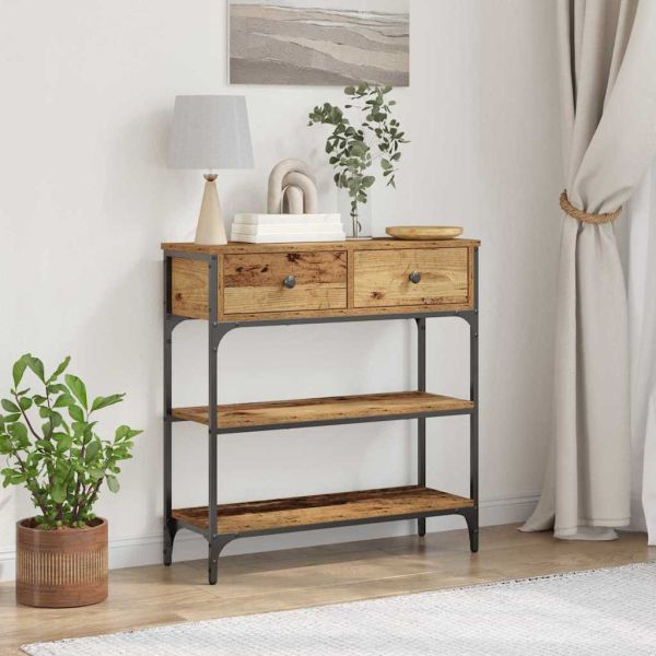 Конзолна маса Старо дърво 72.5 x 25 x 75 см Инженерно дърво
