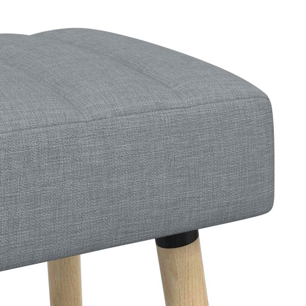 Пейка с канали Светлосиво 110 x 40 x 46 cm Текстил