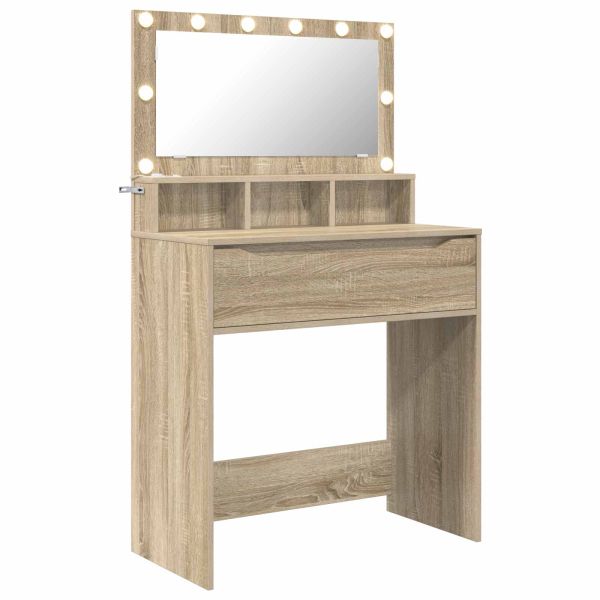Тоалетки за спалня с чекмедже Сонома дъб 80 x 39,6 x 135 см