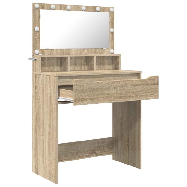 Тоалетки за спалня с чекмедже Сонома дъб 80 x 39,6 x 135 см
