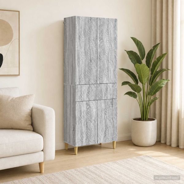 Комплект шкафове 2 pcs Сив Сонома Инженерна дървесина