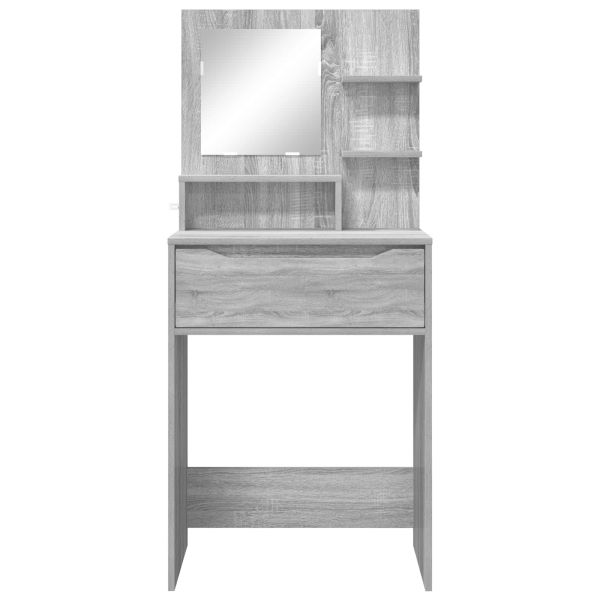 Тоалетки за спалня с чекмедже Сив Сонома 80 x 39,6 x 135 см