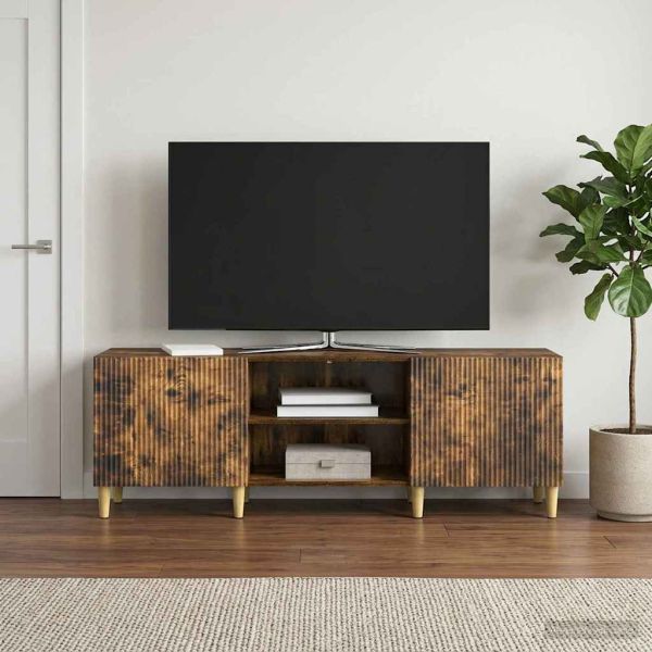 ТВ шкаф Опушен дъб 150 x 31 x 50 см Инженерна дървесина