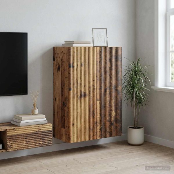 Стенно шкафче Старо дърво 66 x 34,5 x 90 см Инженерна дървесина
