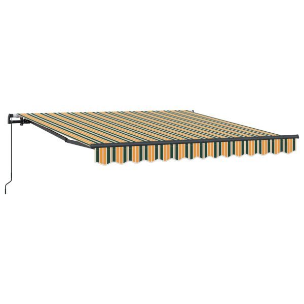Прибираща се тента Зелен и жълт 300 x 250 cm