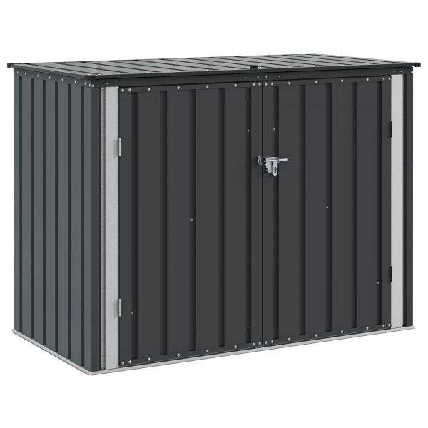 Кутия за съхранение в градината Черно 151,5 x 82 x 110,5 см