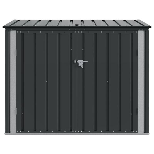 Кутия за съхранение в градината Черно 151,5 x 82 x 110,5 см