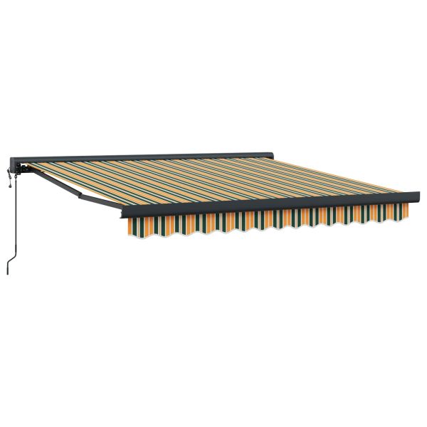 Прибираща се тента Зелен и жълт 300 x 250 x 165 см