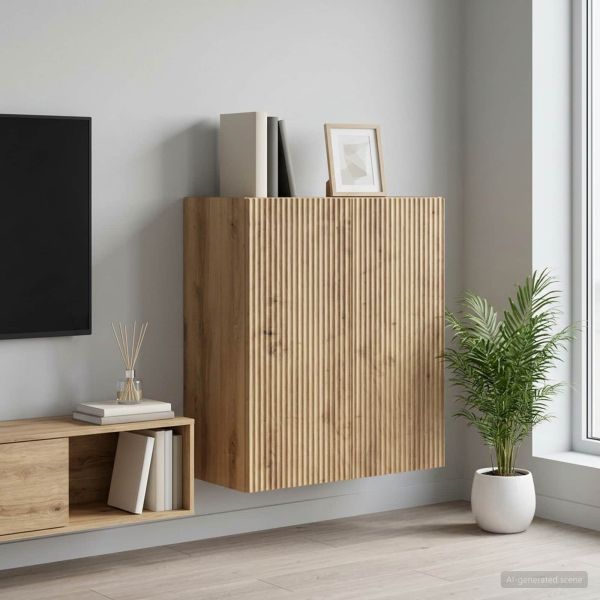 Стенно шкафче 59 x 31 x 60 см Инженерна дървесина Дъб артизан