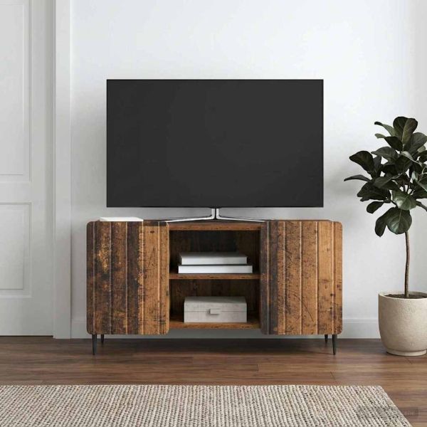 ТВ шкаф Старо дърво 102 x 34,5 x 52 см Инженерна дървесина