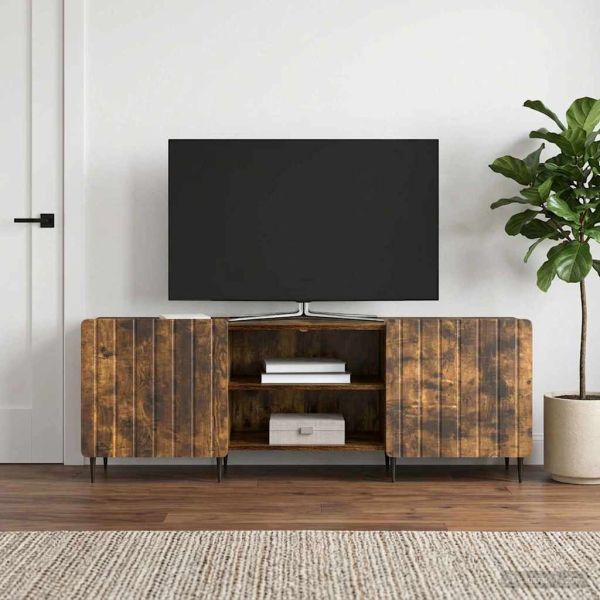 ТВ шкаф Опушен дъб 150 x 31 x 52 см Инженерна дървесина