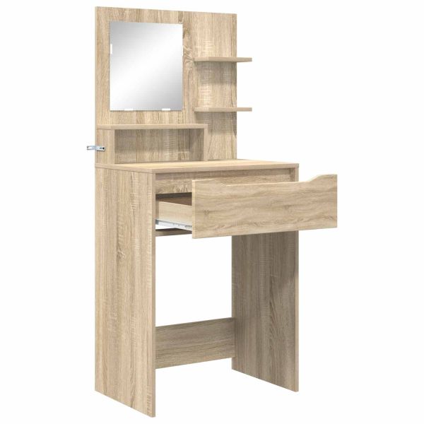 Тоалетки за спалня с чекмедже Сонома дъб 80 x 39,6 x 135 см