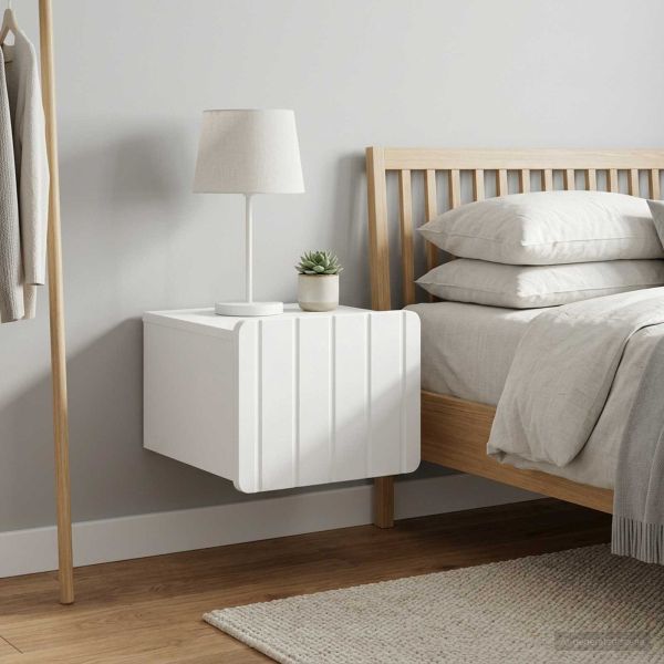 Спален шкаф с монтаж на стена 2 pcs Бяло 33 x 34,5 x 24 см