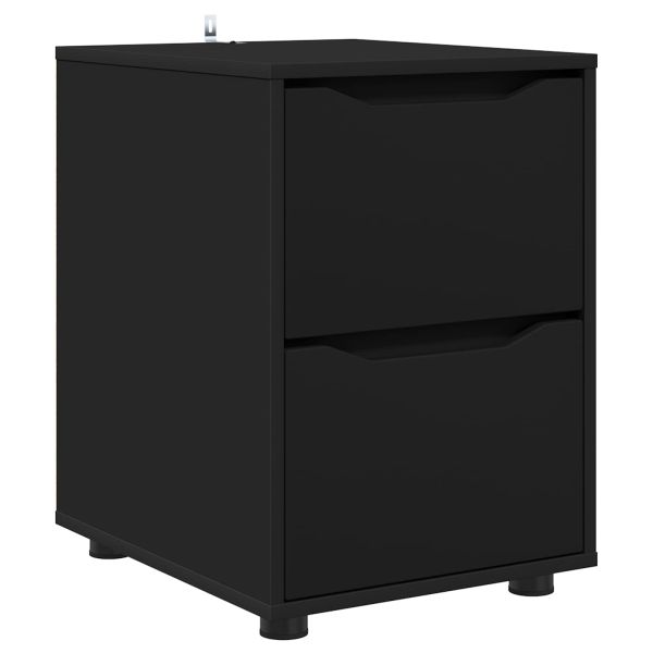 Шкаф за съхранение Черно 40 x 48 x 57 см Инженерно дърво