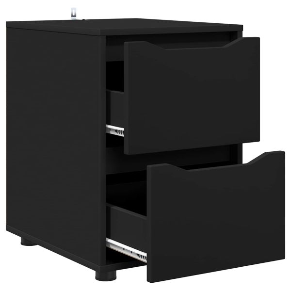 Шкаф за съхранение Черно 40 x 48 x 57 см Инженерно дърво