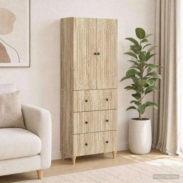Комплект шкафове 2 pcs 66 x 34,5 x 90 см Инженерна дървесина