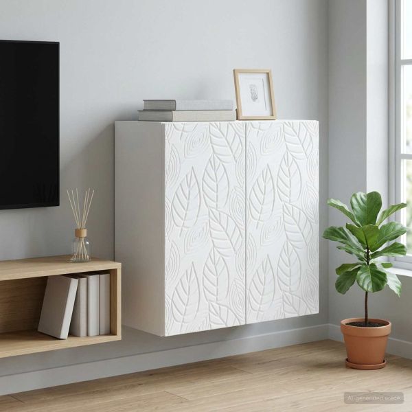 Стенно шкафче Бяло 59 x 31 x 60 см Инженерна дървесина
