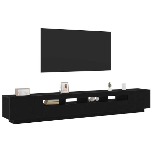 Комплект ТВ шкаф 3 pcs Черно 260 x 35 x 40 см Инженерно дърво