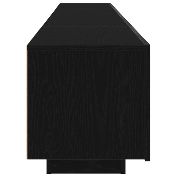 Комплект ТВ шкаф 2 pcs Черно 200 x 35 x 40 см Инженерно дърво