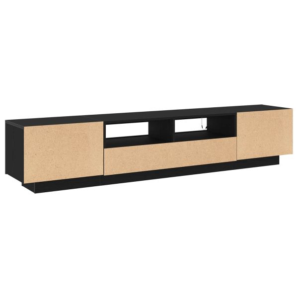Комплект ТВ шкаф 2 pcs Черно 200 x 35 x 40 см Инженерно дърво