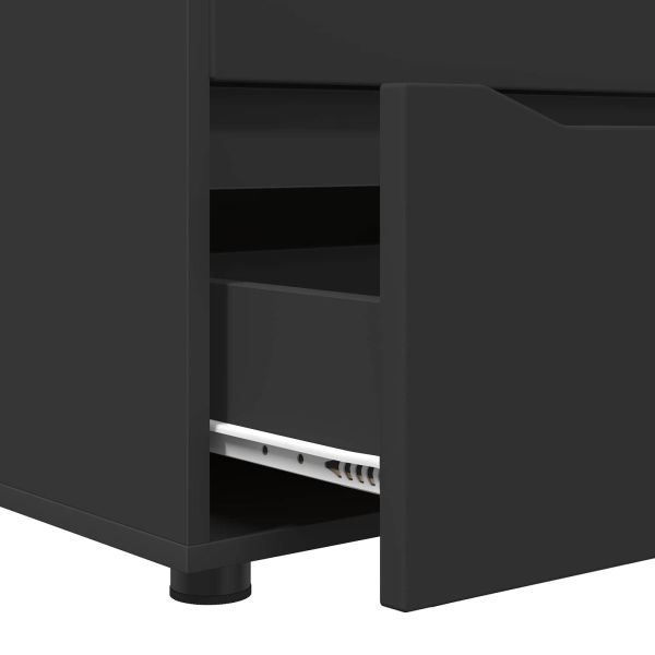Шкаф за съхранение Черно 60 x 48 x 57 см Инженерно дърво