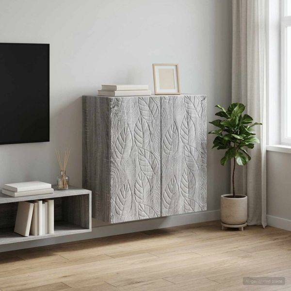 Стенно шкафче Сив Сонома 59 x 31 x 60 см Инженерна дървесина