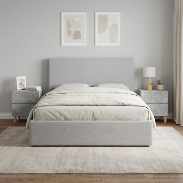 Нощен шкаф с чекмедже 2 pcs Бетонно сиво 43 x 34,5 x 48 см