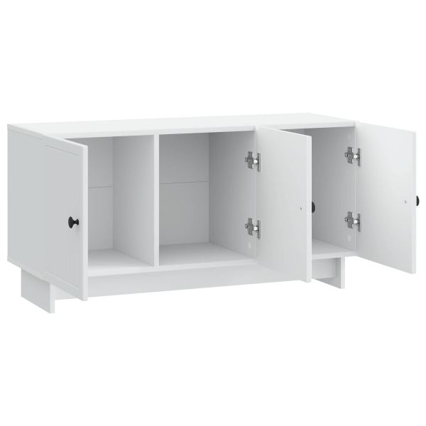 ТВ шкаф Бяло 99 x 34,5 x 50 см Инженерна дървесина