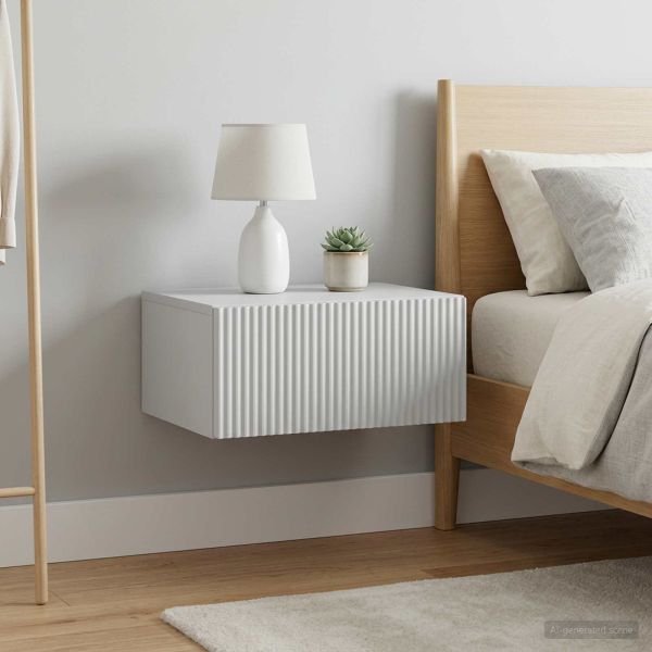 Спален шкаф с монтаж на стена 2 pcs Бяло 49 x 34,5 x 20 см