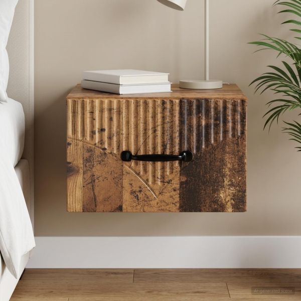 Спален шкаф с монтаж на стена Старо дърво 34,5 x 33 x 20 см