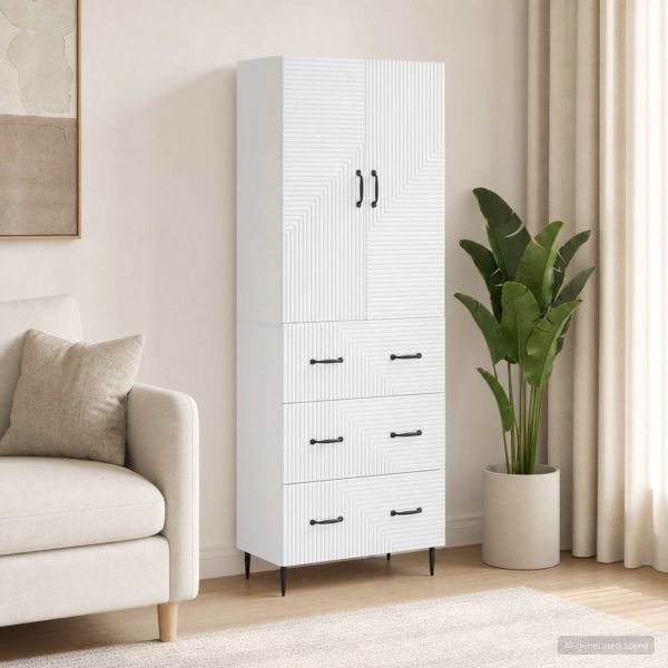 Комплект шкафове 2 бр. 66 x 34,5 x 90 см Инженерна дървесина