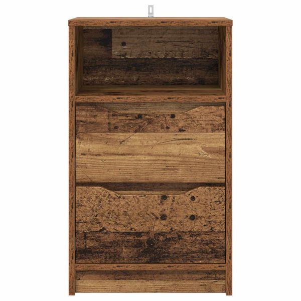 Нощни маси 2 pcs Старо дърво 40 x 30 x 467 см Инженерно дърво