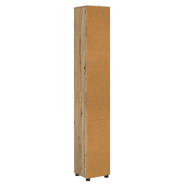 Шкаф за баня Дъб 30,5 x 30 x 195 см Инженерно дърво