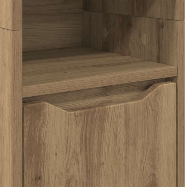 Шкаф за баня Дъб 30,5 x 30 x 195 см Инженерно дърво